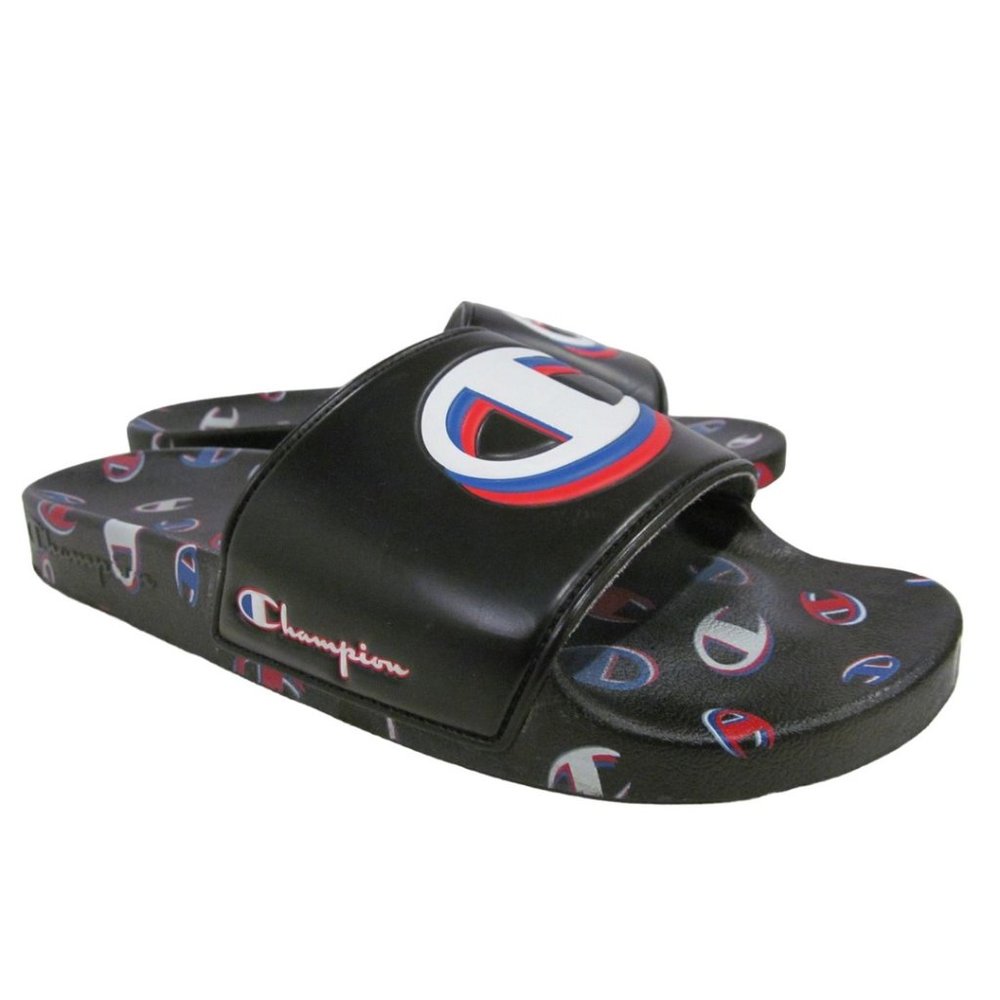 CHAMPION Mens All-Over Logo Sport Slides Flip-Flops SANDALS / SHOES Sz 11M